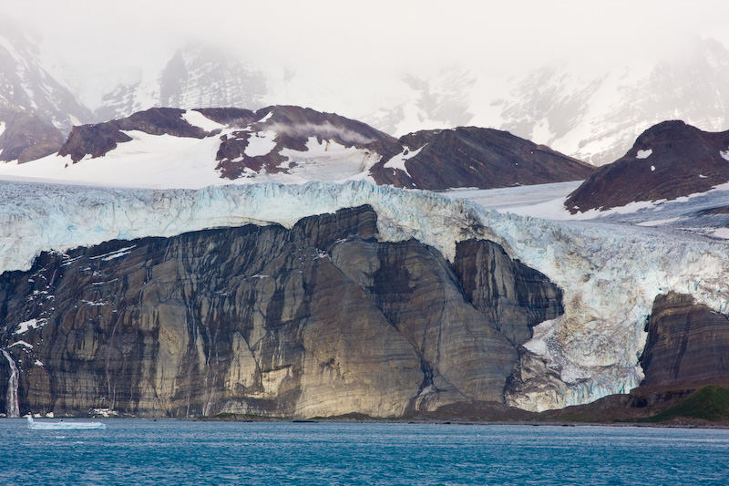 Glacier Above Cliffs